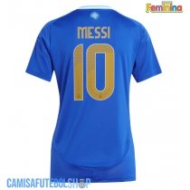Camisa de time de futebol Argentina Lionel Messi #10 Replicas 2º Equipamento Feminina Copa America 2024 Manga Curta